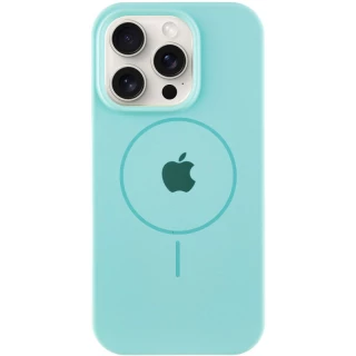 Чехол Silicone Armor Max with MagSafe для Apple iPhone 12 (6.1") — Бирюзовый / Light Turquoise