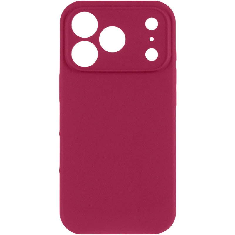 Чехол Silk Full Camera Protective (AA) NO LOGO для Apple iPhone 17 Pro (6.3") – Красный / Rose Red. Фото 3 из 8