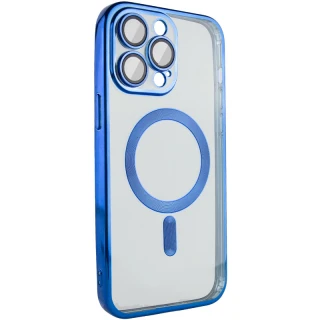 Хромовый TPU чехол с MagSafe для Apple iPhone 14 Pro Max (6.7") — Blue