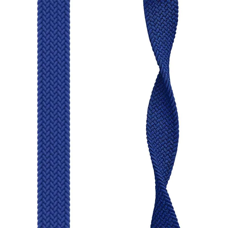 Тканинний монобраслет Braided Solo Loop для Xiaomi Mi Band 5 (S) – Синій. Фото 3 з 4