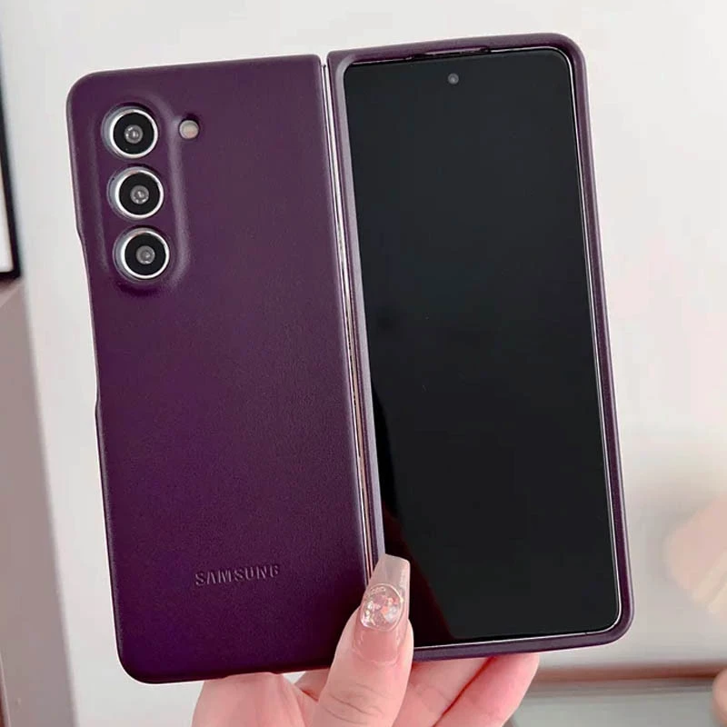 Шкіряний чохол Leather Case Premium на Samsung Galaxy Z Fold5 – Purple. Фото 11 з 11
