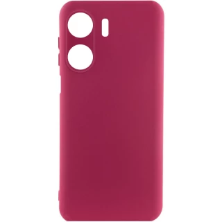 Чохол Silicone Case Lakshmi з закритою камерою на Xiaomi Poco C65 — Бордовий / Marsala