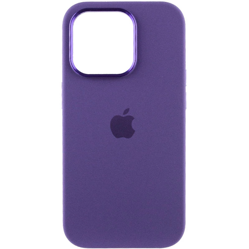 Чохол Silicone Case з металевими кнопками на Apple iPhone 14 Pro (6.1") – Фіолетовий / Iris. Фото 3 з 9