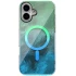 Силіконовий чохол Shiny Mountain (MagFit) для Apple iPhone 16 – Green / Blue. Фото 1 з 2