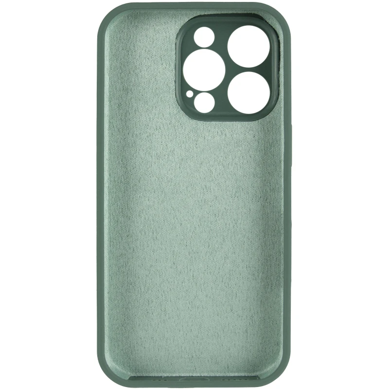Чохол Silicone Case з захистом камери на Apple iPhone 15 Pro (6.1") – Зелений / Pine green. Фото 6 з 9