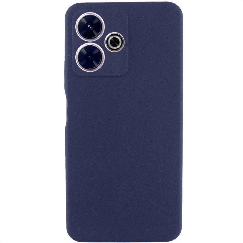 Чехол Silicone Case Lakshmi Premium з закритою камерою на Xiaomi Redmi Note 14 5G – Темно-синий / Midnight blue. Фото 1 из 1