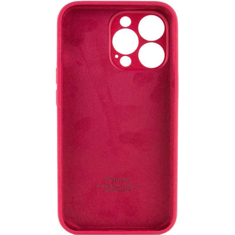 Чохол Silicone Case з захистом камери на Apple iPhone 14 Pro Max (6.7") – Червоний / Rose Red. Фото 2 з 4
