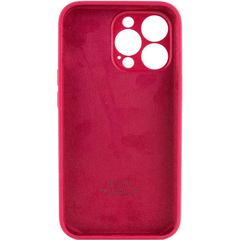 Чехол Silicone Case с защитой камеры для Apple iPhone 15 Pro Max (6.7") – Красный / Rose Red. Фото 2 из 4