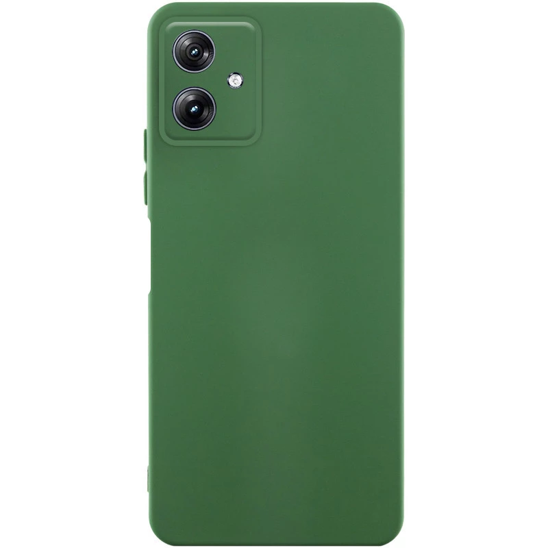 Кольоровий силіконовий чохол GETMAN із закритою камерою для Motorola Moto G54 – Зелений / Dark green. Фото 1 Кольоровий силіконовий чохол GETMAN із закритою камерою для Motorola Moto G54 – Зелений / Dark green. Фото 1 з 1