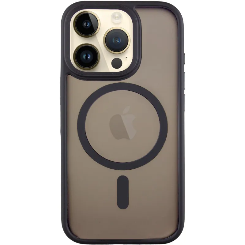 TPU+PC чохол Metal Buttons with Magnetic Fit для Apple iPhone 16 Pro – Чорний / Black. Фото 1 з 9