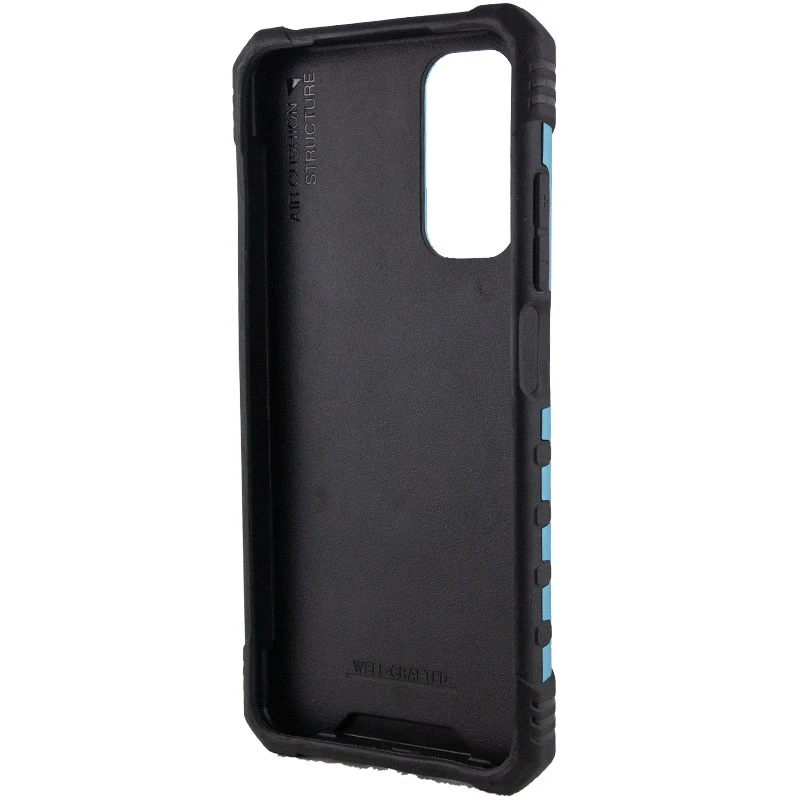 Ударостойкий чехол Pathfinder с кольцом для Xiaomi Redmi Note 11 (Global) / Note 11S – Голубой / Light Blue. Фото 4 из 5