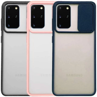 Матовый силиконовый чехол со шторкой для камеры для Samsung Galaxy S20+ фото 1 Матовый силиконовый чехол со шторкой для камеры для Samsung Galaxy S20+ фото 1 из 2