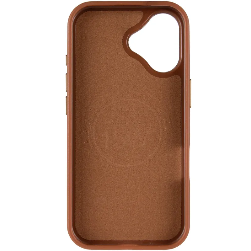 Кожаный чехол Rally with MagSafe для Apple iPhone 17 (6.3") – Brown / Black. Фото 4 из 6