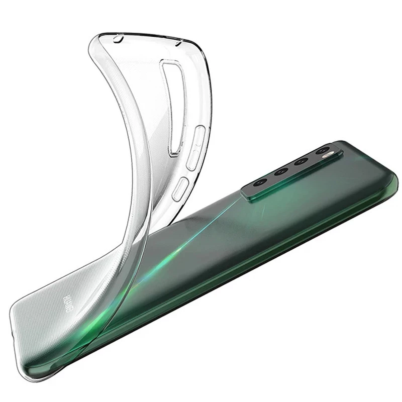 Ультратонкий силіконовий чохол 1мм на Huawei Nova 7 SE – Безбарвний (прозорий). Фото 3 з 5