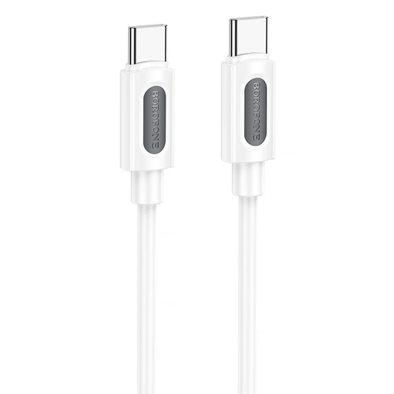 Дата кабель Borofone BX114 Structure Type-C to Type-C 60W (1m) – White. Фото 1 из 4