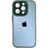 Силиконовый сапфировый чехол с с защитой камеры на Apple iPhone 12 Pro (6.1") – Зеленый / Forest green. Фото 1 из 7