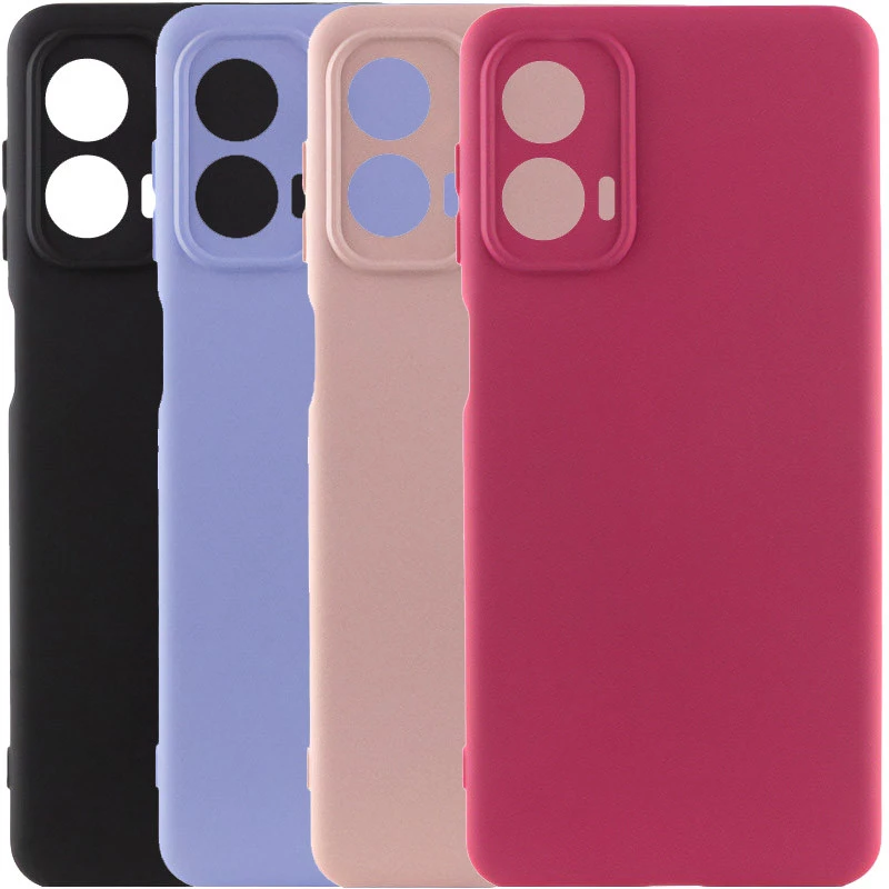 Кольоровий силіконовий чохол GETMAN із закритою камерою для Motorola Moto G24 фото 2 з 3