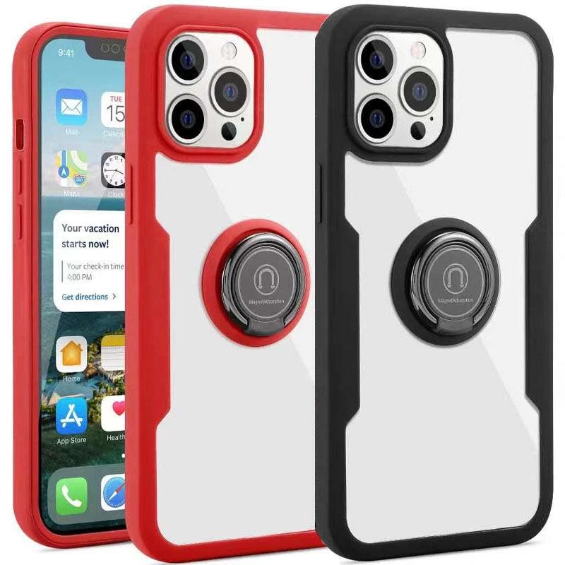 TPU+PC чохол з захистом 360 градусів з металевим кільцем на Apple iPhone 13 Pro (6.1") фото 1 з 1
