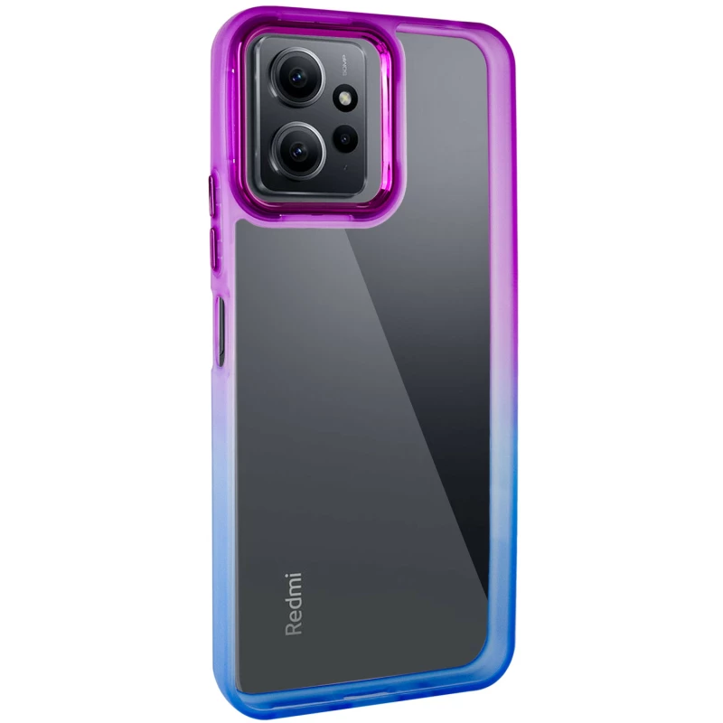 Силіконовий чохол фреш на Xiaomi Redmi 12 – Синій / Фіолетовий. Фото 2 з 9