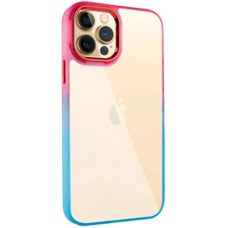 Силиконовый чехол фреш для Apple iPhone 12 Pro Max (6.7") — Бирюзовый / Розовый