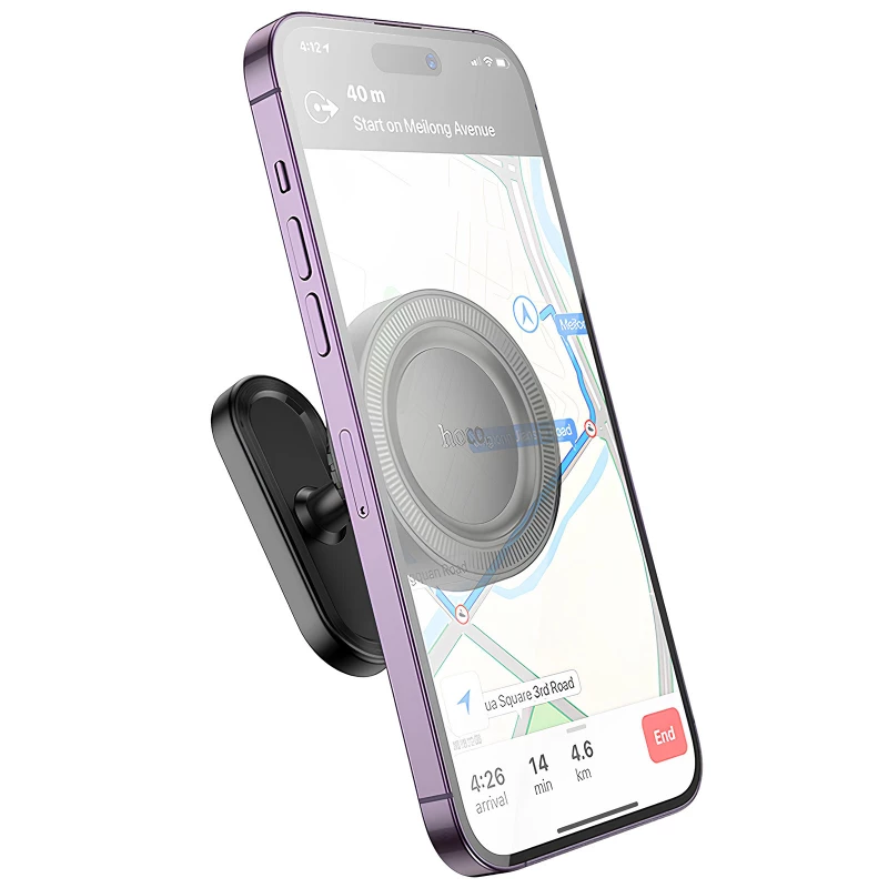 Автотримач Hoco H58 Show ring magnetic (multi-scene) – Black. Фото 3 з 6