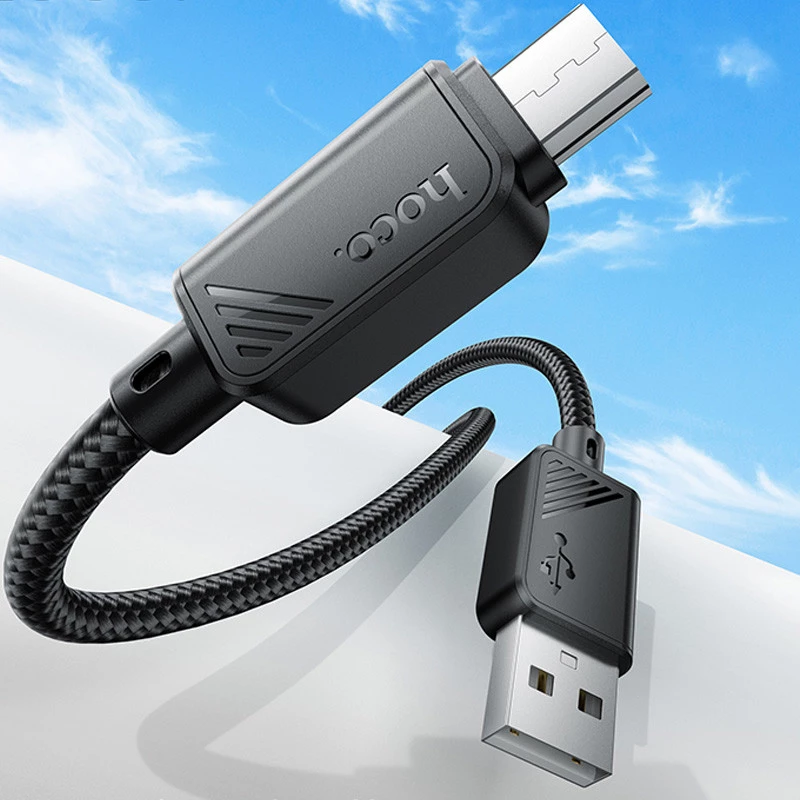 Дата кабель Hoco X113 Beneficio USB to MicroUSB (1m) – Black. Фото 2 з 4