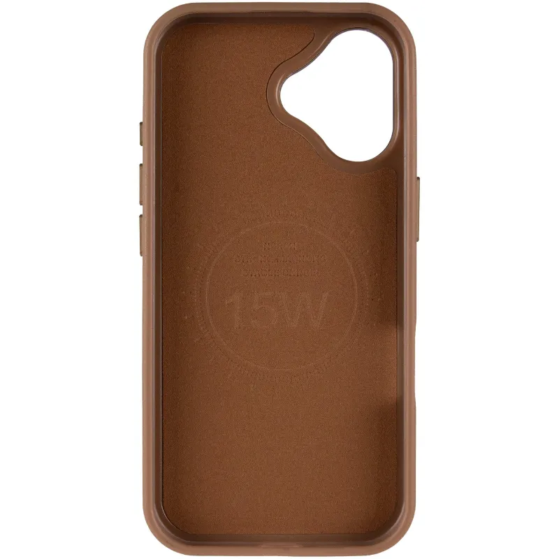 Кожаный чехол Rally with MagSafe для Apple iPhone 17 (6.3") – Beige / White. Фото 5 из 7