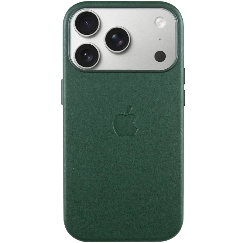 Чехол кожаный Leather Case (AA) with MagSafe and Animation для Apple iPhone 17 Pro (6.3") – Forest Green. Фото 1 из 1