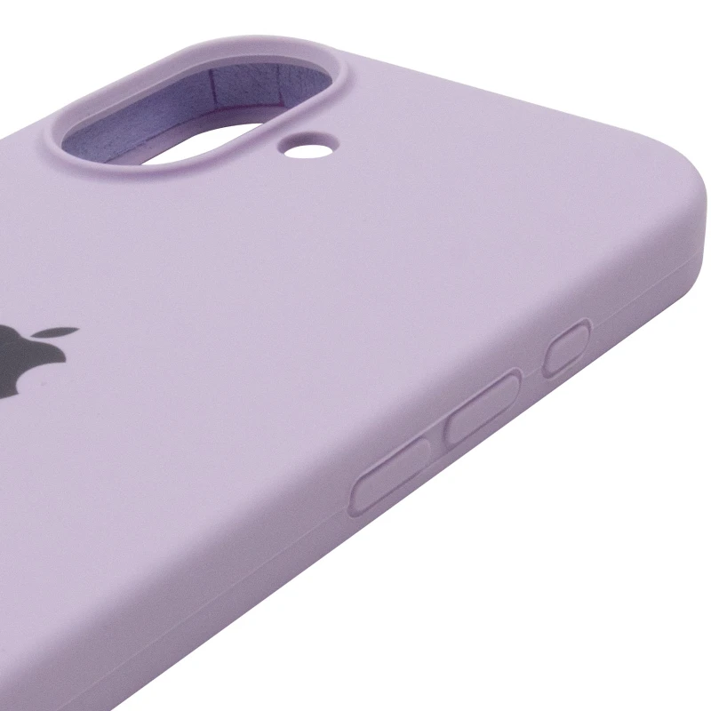 Чехол Silicone Case с закрытым низом для Apple iPhone 16 Plus – Сиреневый / Lilac. Фото 6 из 7