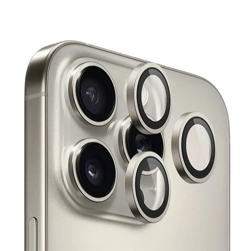 Захисне скло BlueO Metal на Apple iPhone 15 Pro Max – Сірий / Natural Titanium. Фото 3 з 4