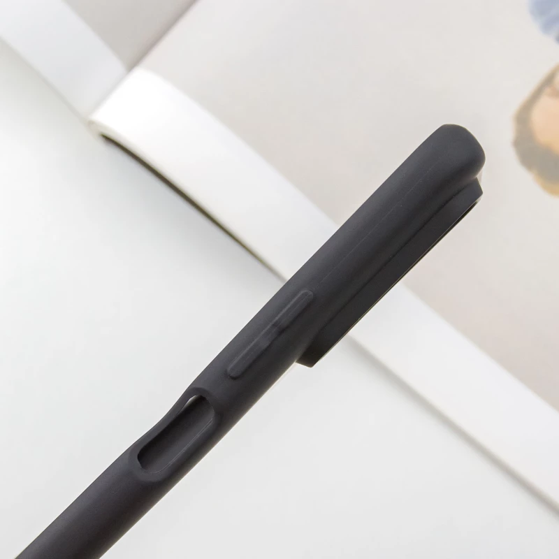 Цветной силиконовый чехол GETMAN с закрытой камерой на Xiaomi Redmi Note 10 Pro – Черный / Black. Фото 8 из 8