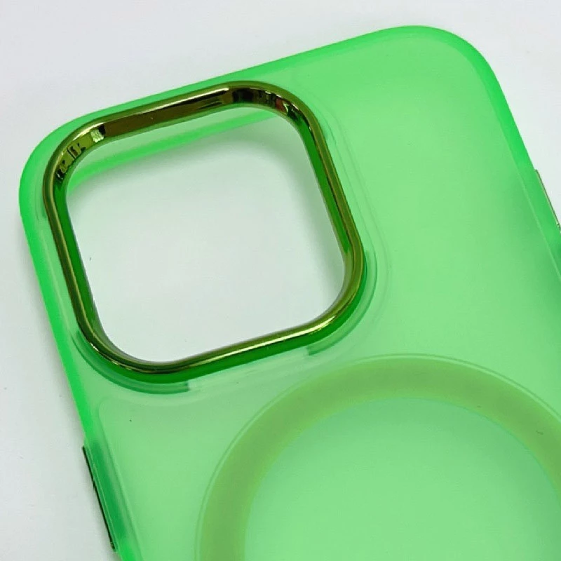Кольоровий TPU+PC з MagSafe на Apple iPhone 14 Pro (6.1") – Neon Green. Фото 7 з 12