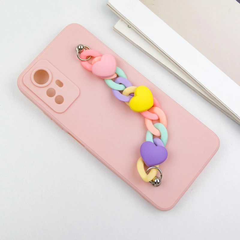 Чохол Heart з ланцюгом на Xiaomi Redmi Note 12S – Pink Sand. Фото 4 з 7