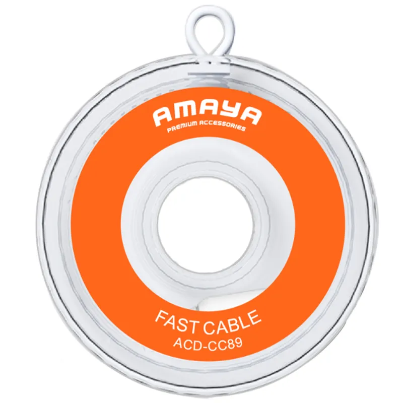 Дата кабель Amaya CC89 Type-C to Type-C 60W (1m) – White. Фото 2 з 2