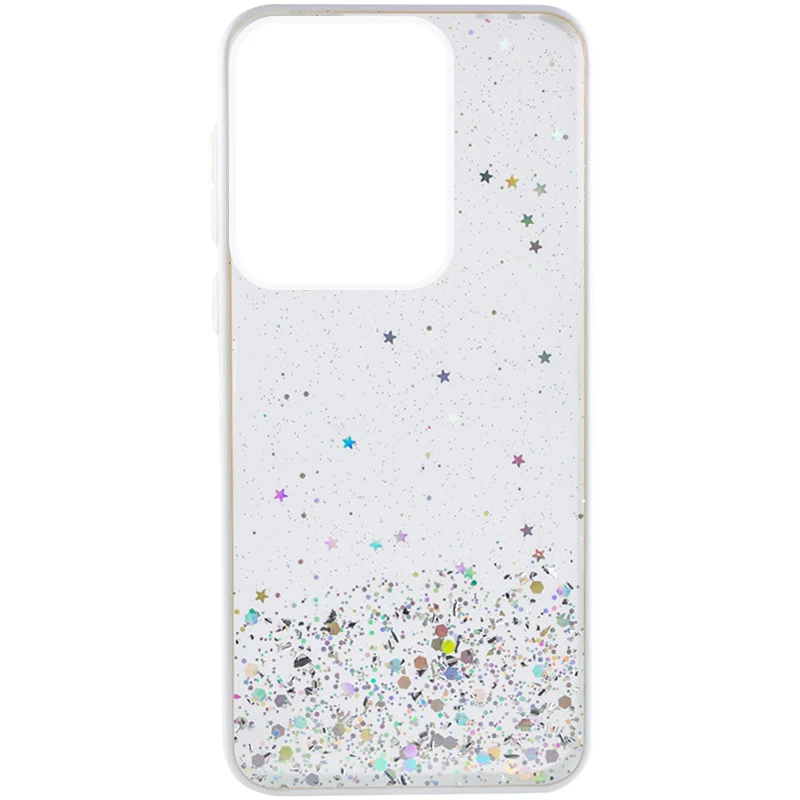 Чохол з блискітками для Xiaomi Redmi Note 13 Pro 4G – Білий. Фото 2 з 3