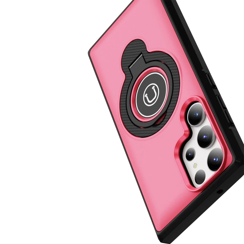 TPU+Textured PC Magnet для Samsung Galaxy S23 Ultra – Pink. Фото 4 з 4