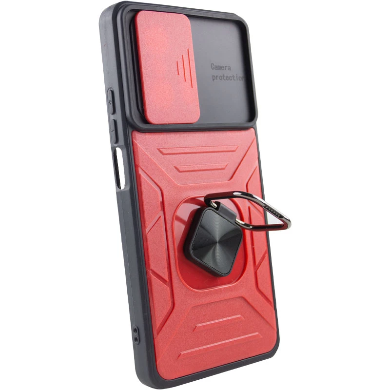 Протиударний чохол Flash зі шторкою для камери та кільцем на Xiaomi 11T / 11T Pro – Red. Фото 5 з 7