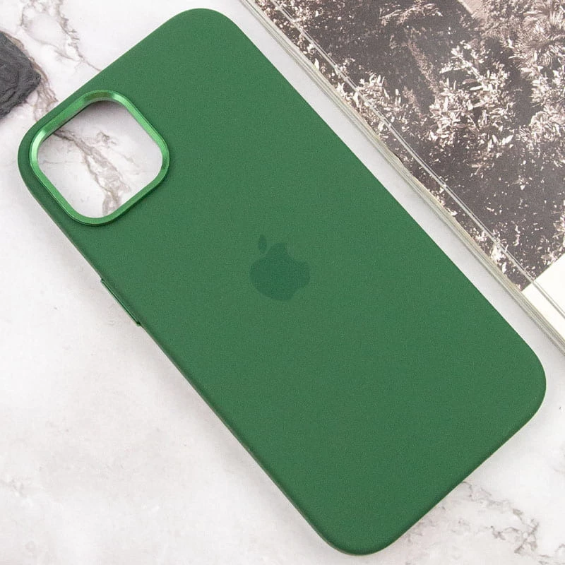 Чохол Silicone Case з металевими кнопками на Apple iPhone 12 Pro Max (6.7") – Зелений / Clover. Фото 8 з 9