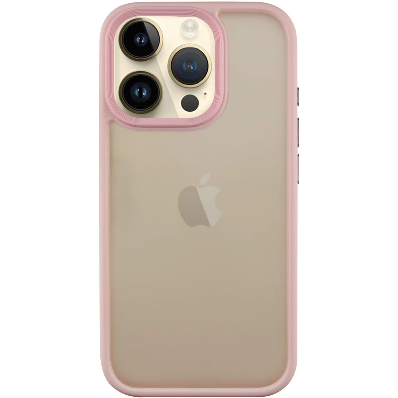 TPU+PC с металлическими кнопками для Apple iPhone 16 Pro – Розовый / Pink. Фото 3 из 13