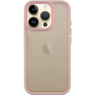 TPU+PC с металлическими кнопками для Apple iPhone 16 Pro — Розовый / Pink
