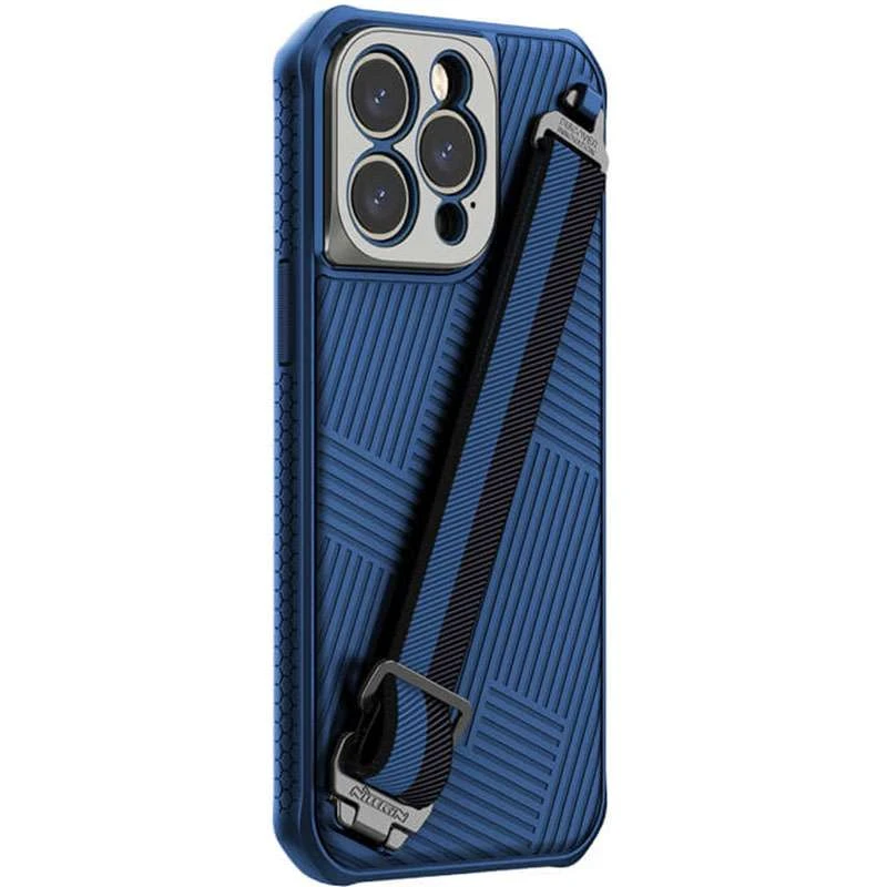 Карбована накладка Nillkin Strap Case на Apple iPhone 14 Pro Max (6.7") – Blue. Фото 4 з 5