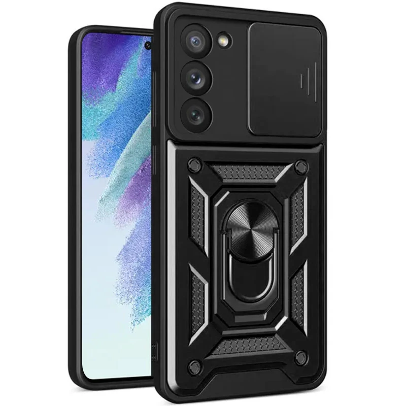 Удароміцний чохол Ummi Camshield Serge Ring (in box) для Xiaomi Redmi 15 4G (Global) / 5G – Чорний / Black. Фото 1 з 6