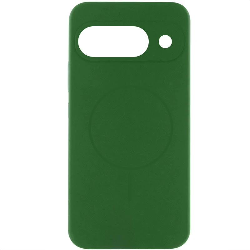 Чохол Silicone Cover Lakshmi Full Camera (AA) with Magnetic Fit для Google Pixel 9 – Зелений / Dark green. Фото 1 з 5