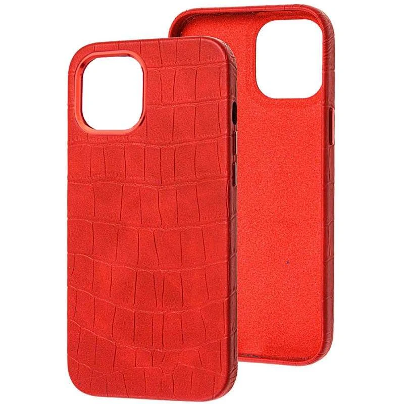 

Кожаный чехол Croco для Apple iPhone 14 Plus (6.7") (Red)