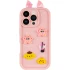 Силіконовий чохол Funny Toys with Ears для Apple iPhone 16 Pro – Light Pink. Фото 3 з 6