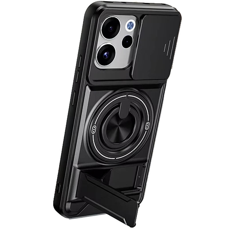 Ударостійкий чохол Camshield StandRing case для Oppo Reno 15F – Black. Фото 4 з 4