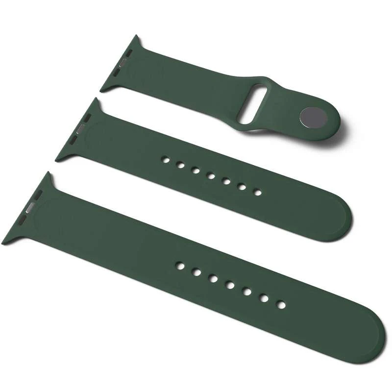 

Силіконовий ремінець для Apple Watch Sport Band 38 / 40 (S/M & M/L) 3pcs (Зелений / Army green)