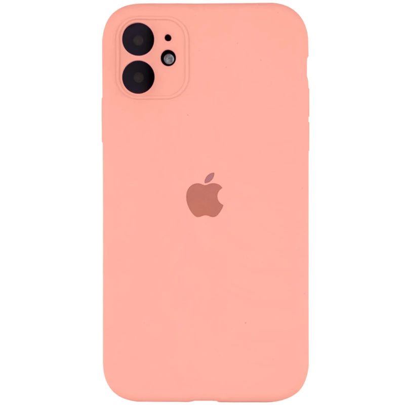 Чехол Silicone Case с защитой камеры для Apple iPhone 12 (6.1") – Персиковый / Peach. Фото 1 из 1
