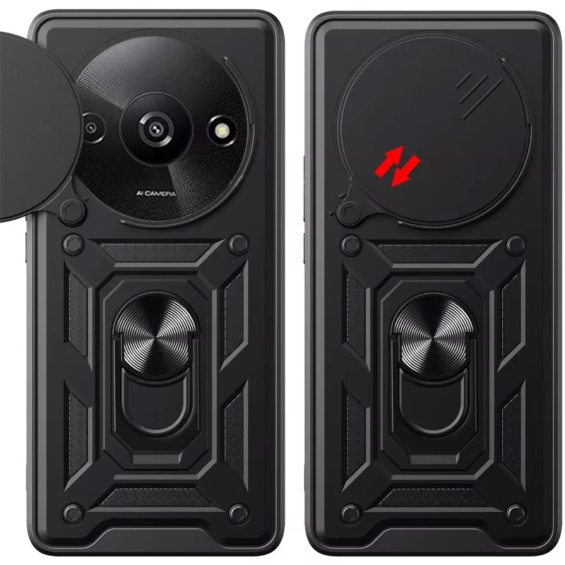 Протиударний чохол Serge Ring з захистом камери на Xiaomi Redmi A3 – Чорний. Фото 6 з 6
