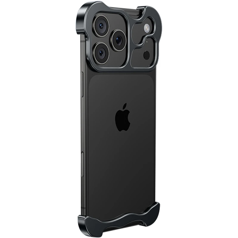 Чехол Minimalist Metal Bumper для Apple iPhone 17 Pro (6.3") – Black. Фото 1 из 3